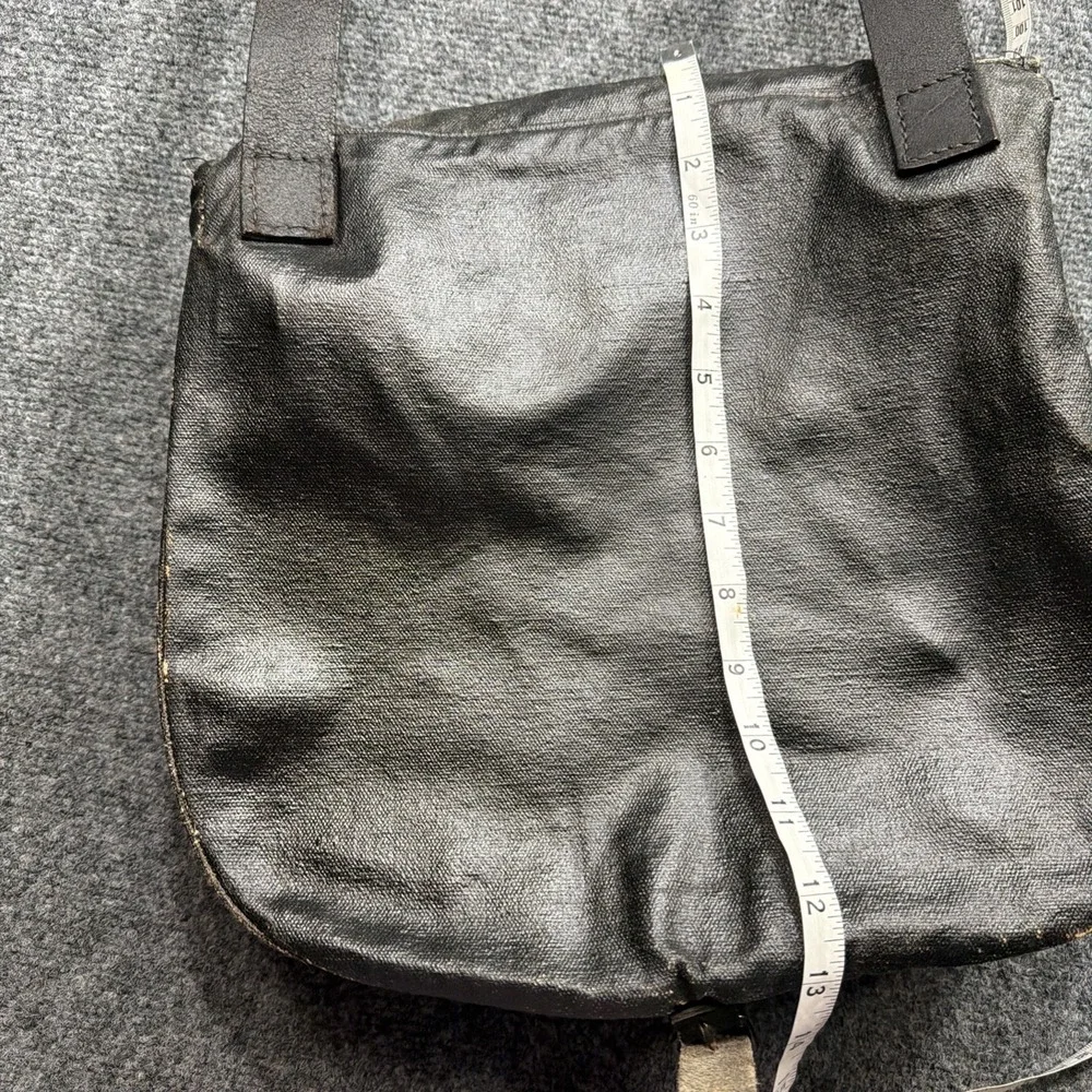 Vintage Waxed Canvas Messenger Bag Field Bag Satchel Black Postal? Military?